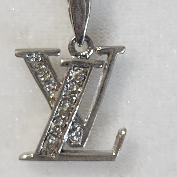Authentic Louis Vuitton charm sterling silver chain upcycle/repurposed Vintage - Picture 7 of 7